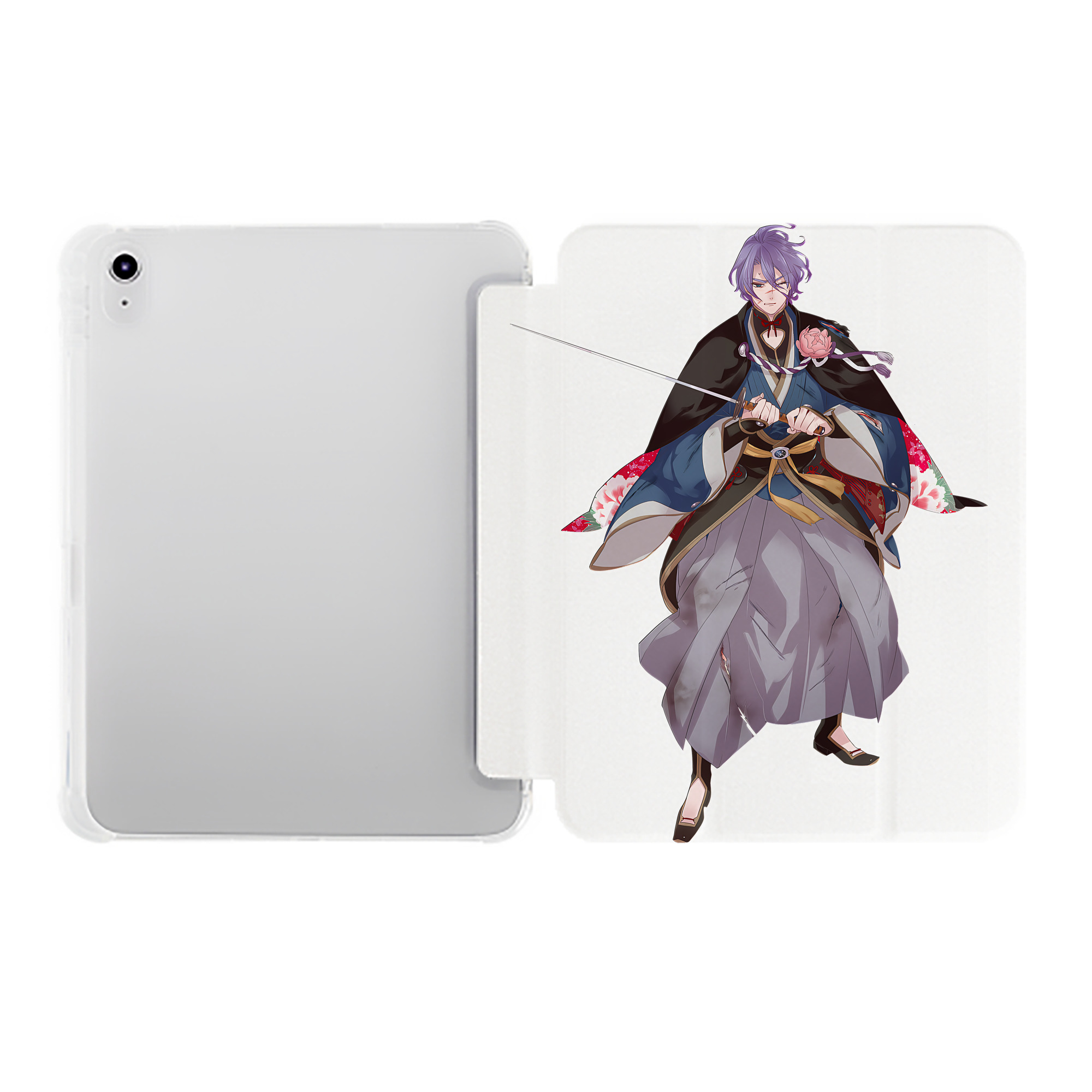 （画像用） 刀剣乱舞 Touken Ranbu IPad ケース ペン収納付き 三つ折りスタンド PUレザー×シリコン 対応機種9.5/10.5/10.9インチ